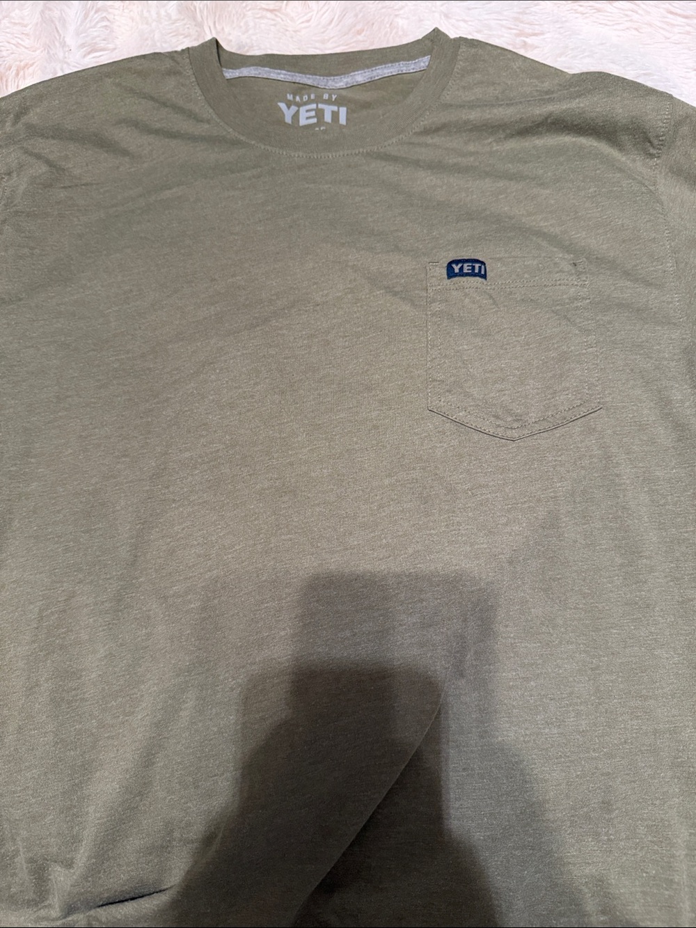 YETI Olive Green Short Sleeve Pocket Tee